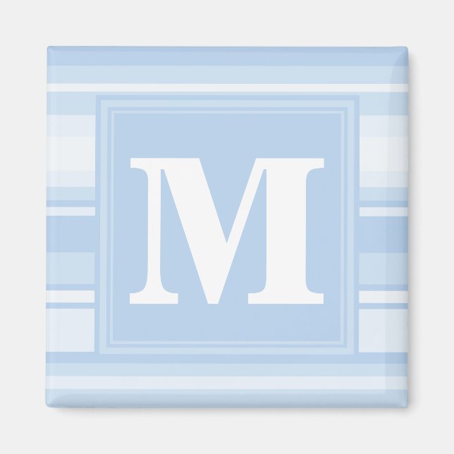 Monogram baby blue rand magnet (Framsidan)