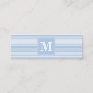 Monogram baby blue rand mini visitkort