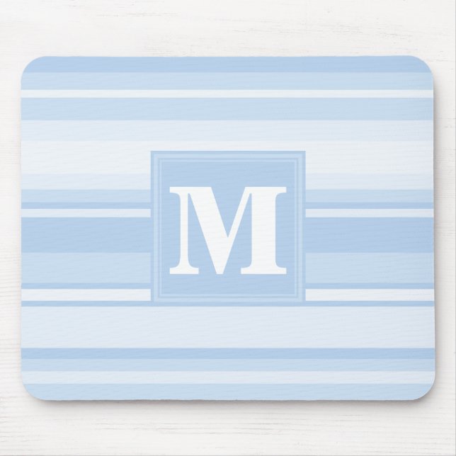 Monogram baby blue rand musmatta (Framsidan)