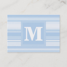 Monogram baby blue rand visitkort
