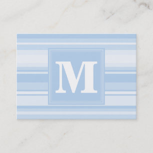 Monogram baby blue rand visitkort