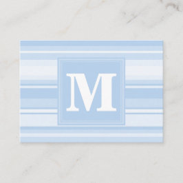 Monogram baby blue rand visitkort