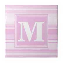 Monogram baby rosa rand
