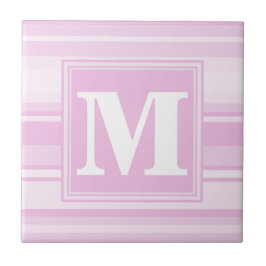 Monogram baby rosa rand kakelplatta