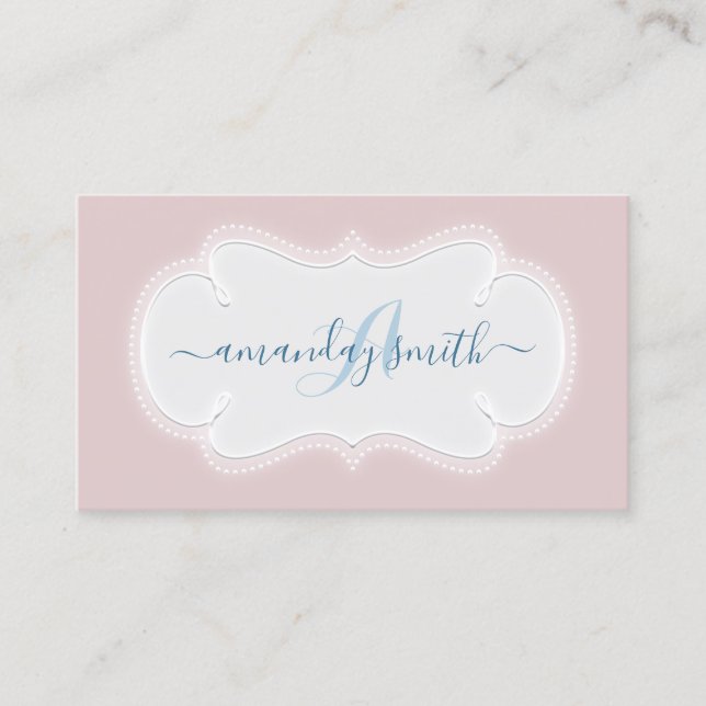 Monogram Baby Sitter Nursery Home Services Visitkort (Framsida)