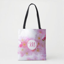 Monogram Bag för vattenfärgskörsbärssystem, Blomma