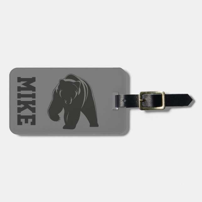 Monogram - bagageetikett bagagebricka (Horisontell Framsida)