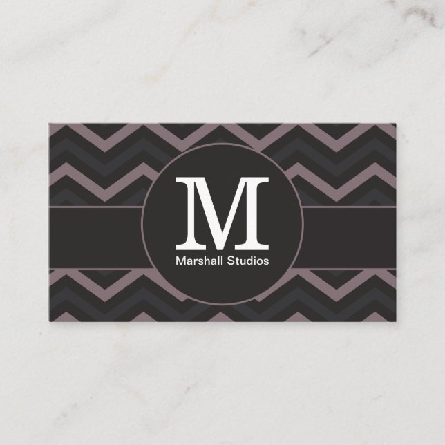 Monogram Band Visitkort (Framsida)