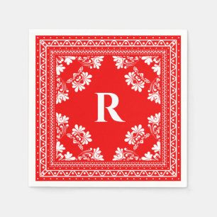 Monogram Bandanna mönster Pappersservett