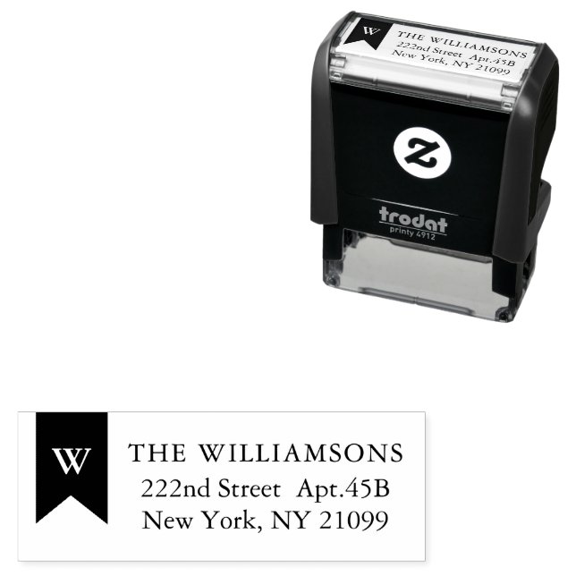 Monogram Banners Self-Inking Frimärke Självfärgande Stämpel (In Situ)