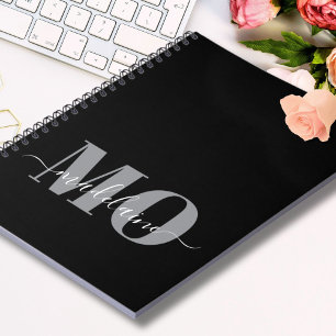 Monogram bärbar Personlig Journal Anteckningsbok