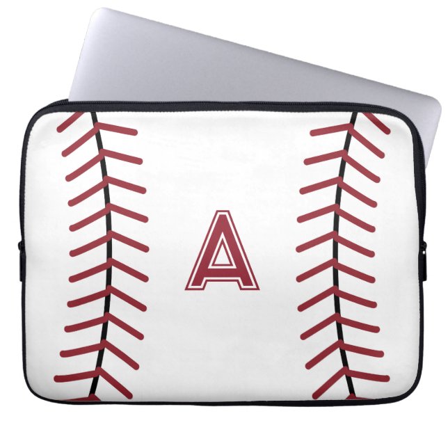 Monogram Baseball bärbar dator Fodral (Framsidan)