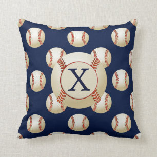Monogram Baseball Bollar Sports mönster Kudde