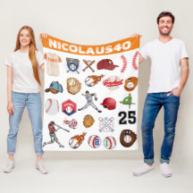 Monogram Basebollspelare Modernt sportmönster