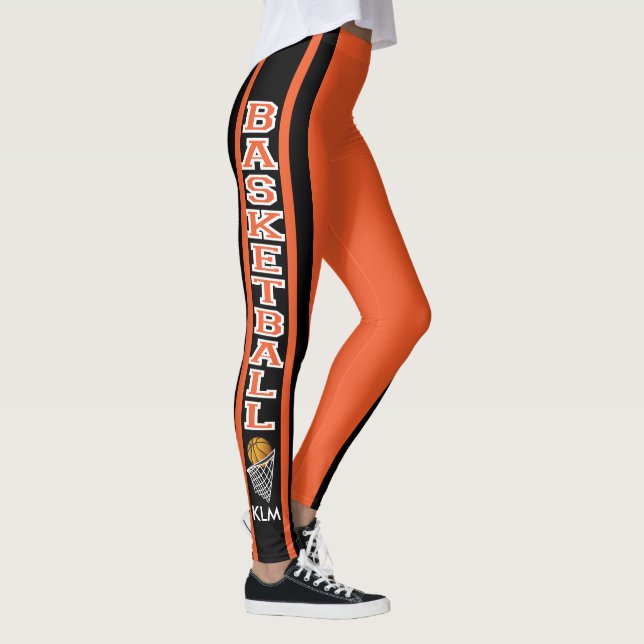 Monogram Basketball-Orange Leggings (Höger)