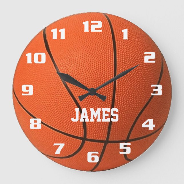 Monogram Basketboll Stor Klocka (Framsida)