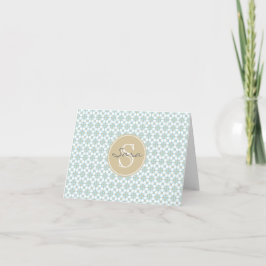 Monogram Batik Retro Notecards Anteckningskort