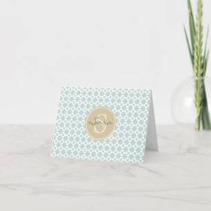 Monogram Batik Retro Notecards Anteckningskort