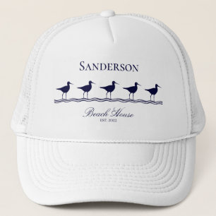 Monogram Beach House navy Blue Sandpipers baseball Keps
