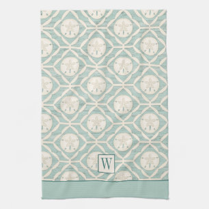 Monogram Beach Sand Dollar Mönster Baking Kökshandduk