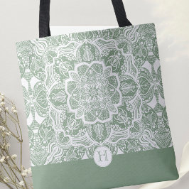 Monogram Beetles Mandala Tote Bag Tygkasse