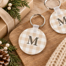 Monogram beige buffelmönster