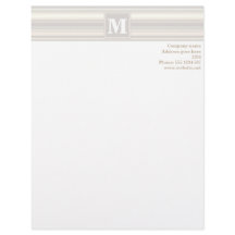 Monogram beige rand