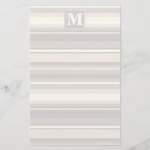 Monogram beige rand brevpapper