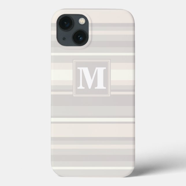 Monogram beige rand Fodral-Mate iphone case (Baksida)