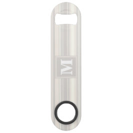 Monogram beige rand långa flaskppnare