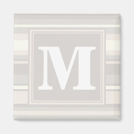 Monogram beige rand magnet