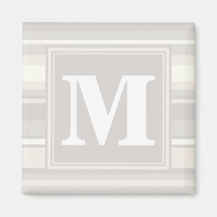 Monogram beige rand magnet