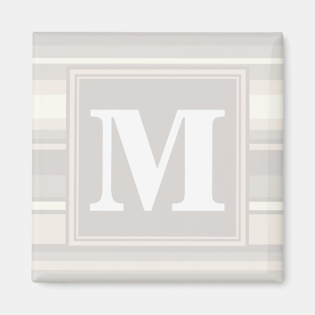 Monogram beige rand magnet (Framsidan)