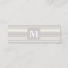 Monogram beige rand mini visitkort