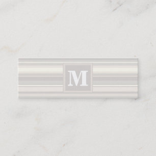 Monogram beige rand mini visitkort