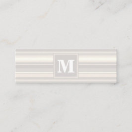Monogram beige rand mini visitkort