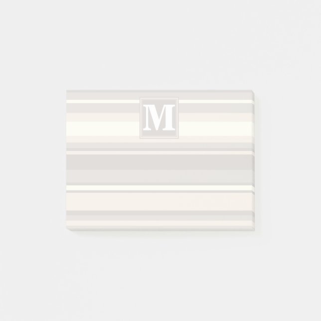 Monogram beige rand post-it block (Framsida)