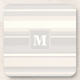 Monogram beige rand underlägg
