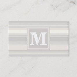 Monogram beige rand visitkort