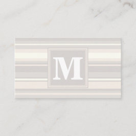 Monogram beige rand visitkort