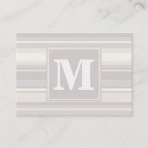 Monogram beige rand visitkort