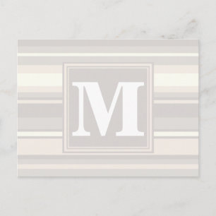 Monogram beige rand vykort