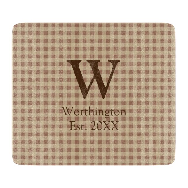 Monogram Beige Rost Buffalo Rutig Landstil (Framsidan)