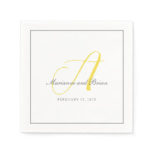 Monogram Belysande Gult och Grått med vitt