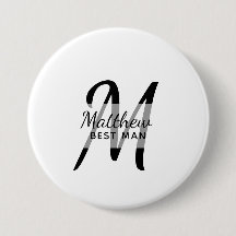 Monogram BEST MAN Marskalkars Groomsman Add Namn