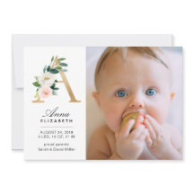 Monogram Birth-meddelande