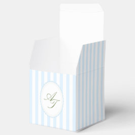 Monogram Blå Ränder Bröllop Presentaskar