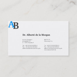 Monogram Blå Visitkort