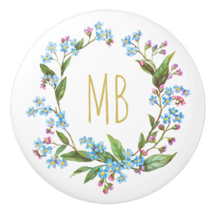 Monogram Blåa blommor, vätska utan andedräkt Knopp