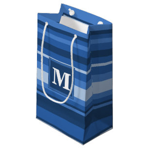 Monogram blåa ränder